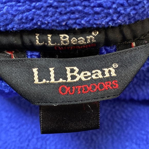 Vintage LL Bean Outdoors Long Sleeve Full Zipper Fleece Jacket Size Medium - Picture 7 of 10